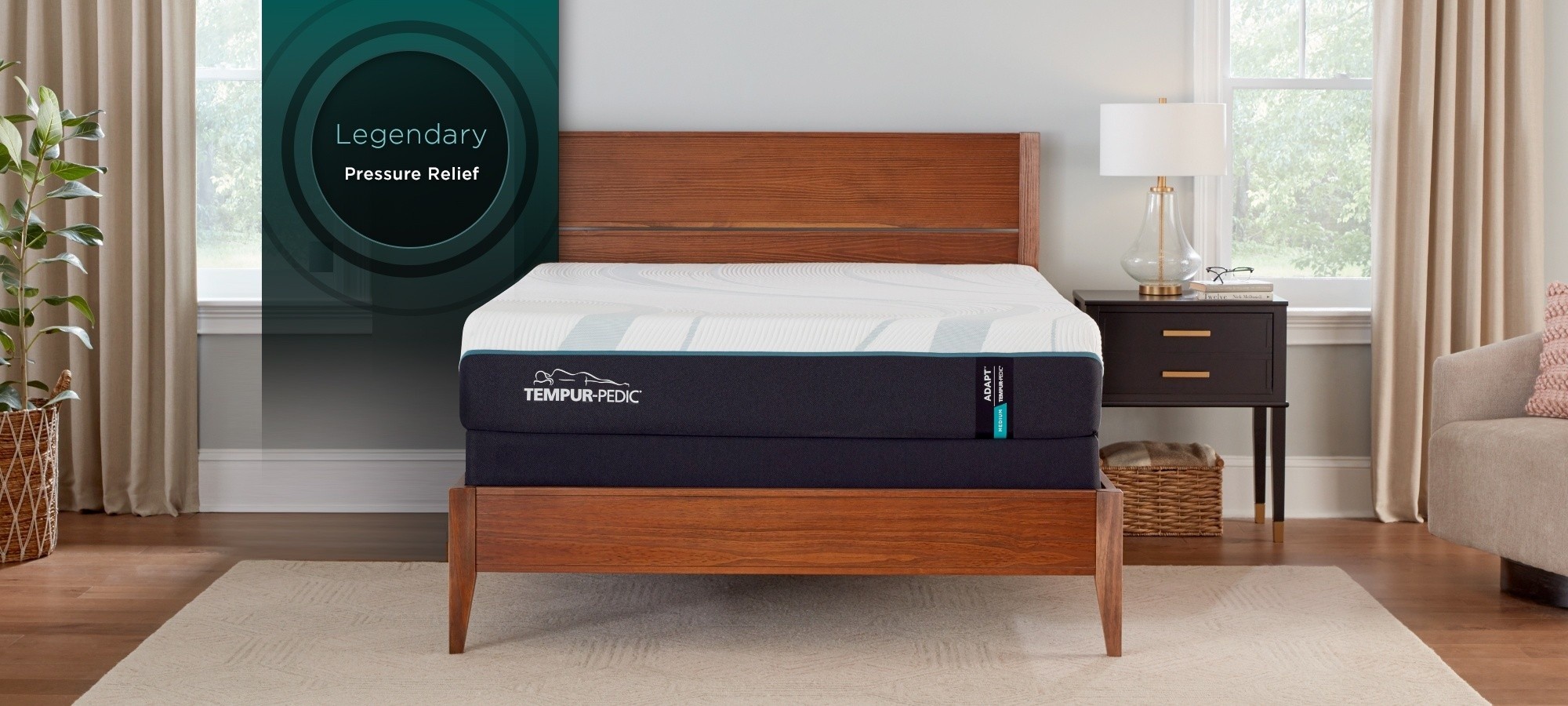 Adapt Medium mattress in a styled room legendary pressure relief