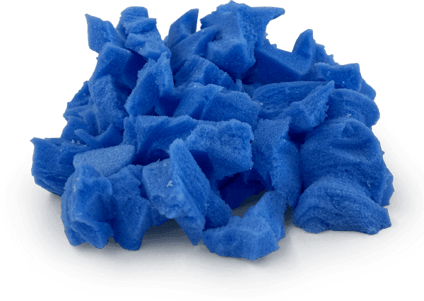 the blue extra soft material inside the cloud adjustable pillow