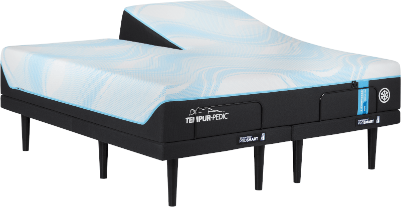 TEMPUR-LuxeBreeze® Split Head King with Ergo® ProSmart® Base